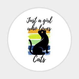 Just a Girl Who Loves Cats Magnet